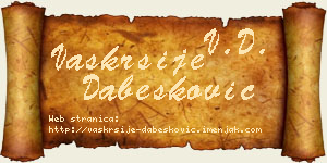 Vaskrsije Dabesković vizit kartica